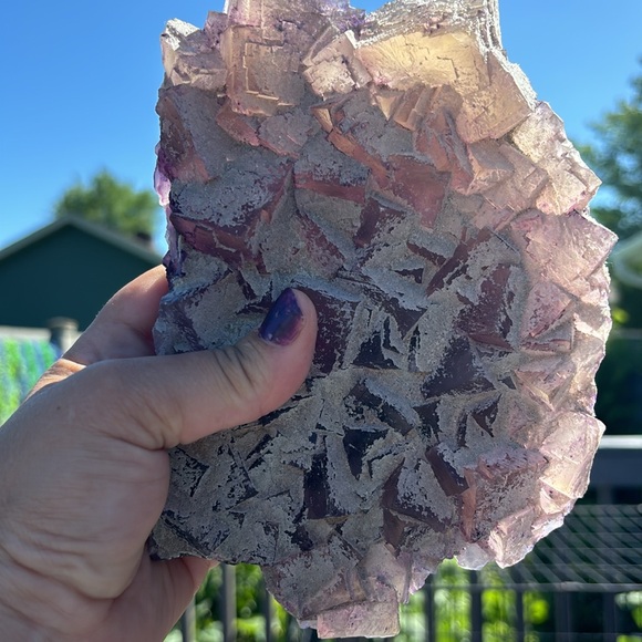 Druzy on druzy Purple Fluorite - Picture 7 of 8